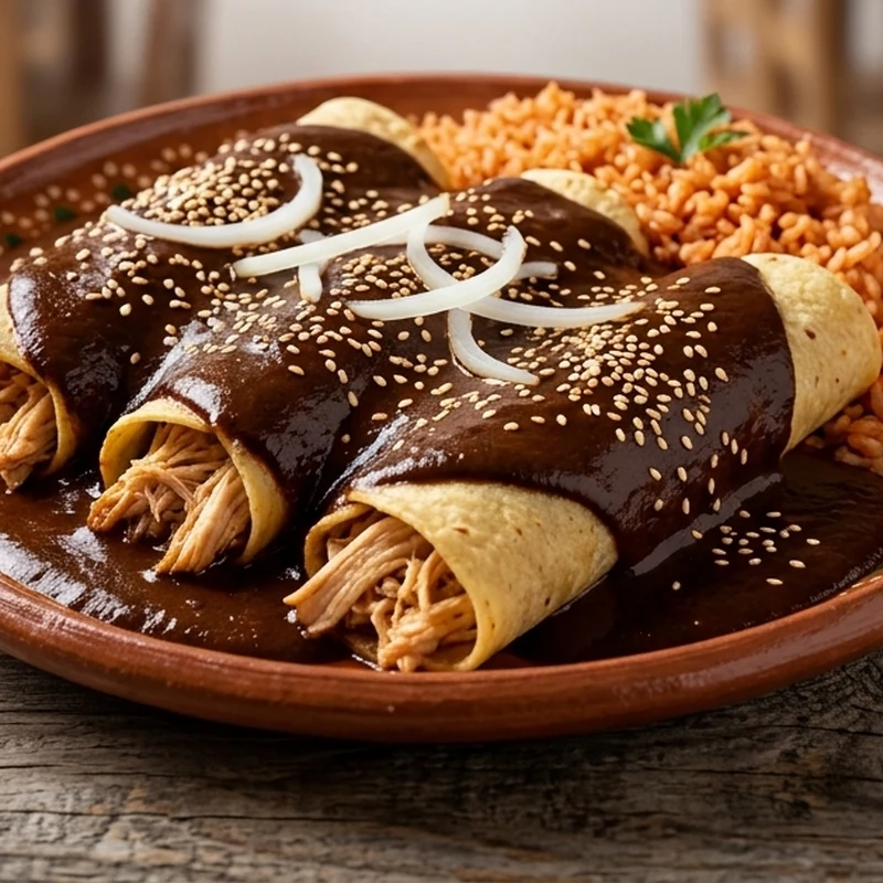 Mole enchiladas at Casa Azul Mexican restaurant on Sunset Drive, St. Thomas