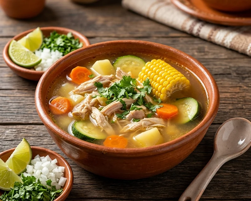 Mexican chicken soup at Casa Azul, Mexican restaurant on Sunset Drive, St. Thomas